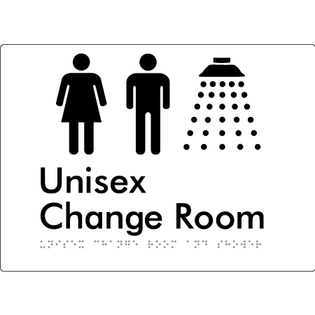 Unisex Change Room and Shower - Braille Tactile Signs Aust.