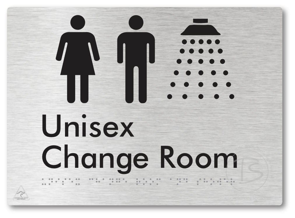 Unisex Change Room and Shower - Braille Tactile Signs Aust.