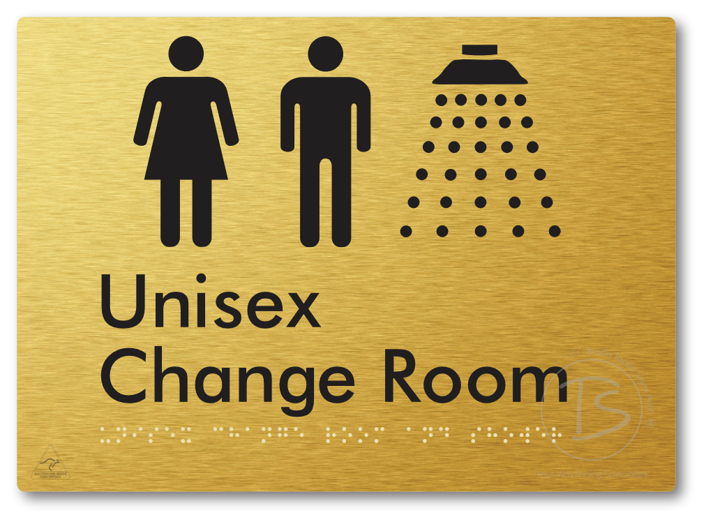 Unisex Change Room and Shower - Braille Tactile Signs Aust.