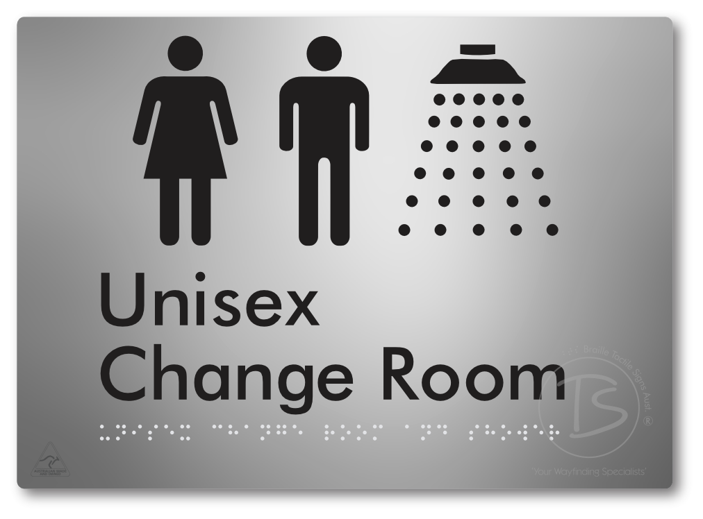 Unisex Change Room and Shower - Braille Tactile Signs Aust.
