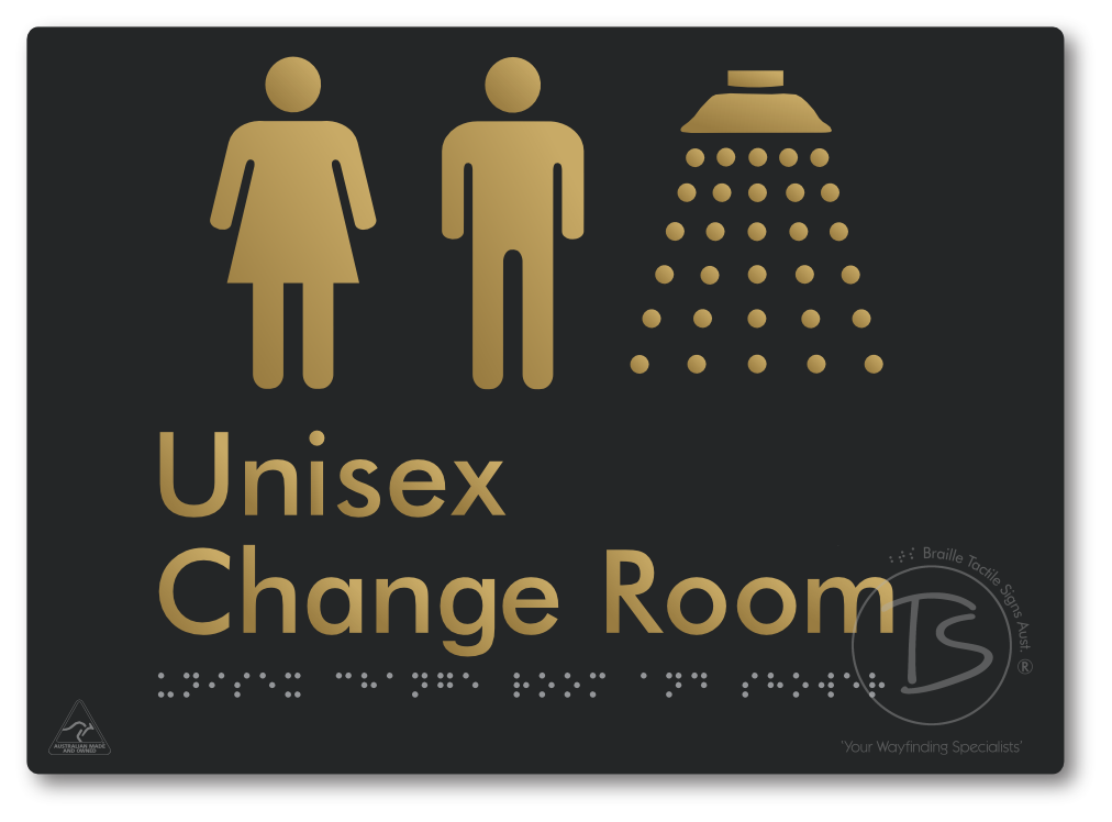 Unisex Change Room and Shower - Braille Tactile Signs Aust.