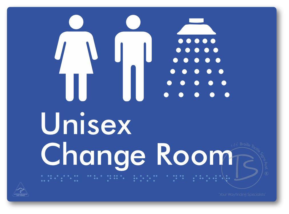 Unisex Change Room and Shower - Braille Tactile Signs Aust.
