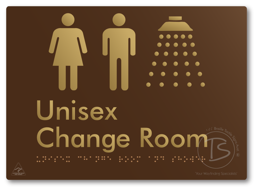 Unisex Change Room and Shower - Braille Tactile Signs Aust.