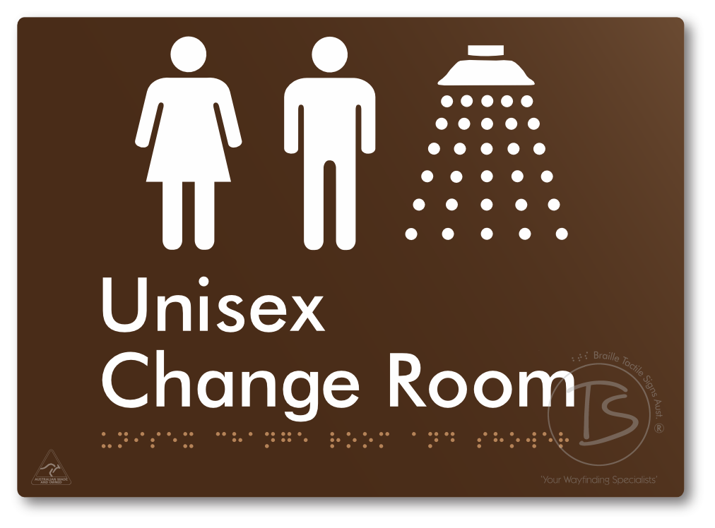 Unisex Change Room and Shower - Braille Tactile Signs Aust.