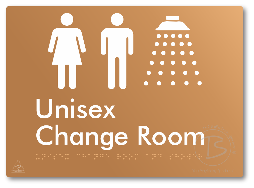 Unisex Change Room and Shower - Braille Tactile Signs Aust.
