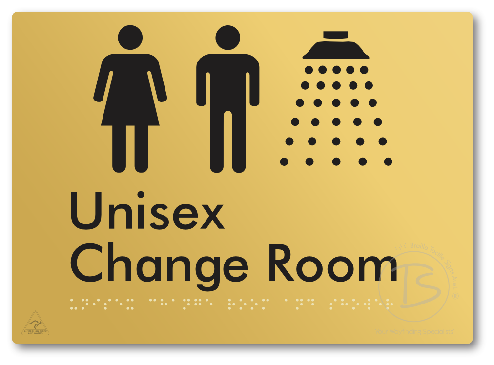 Unisex Change Room and Shower - Braille Tactile Signs Aust.