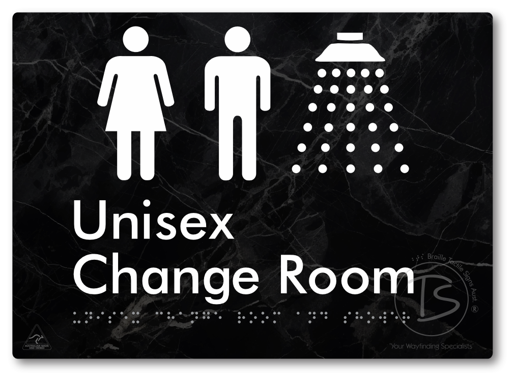 Unisex Change Room and Shower - Braille Tactile Signs Aust.