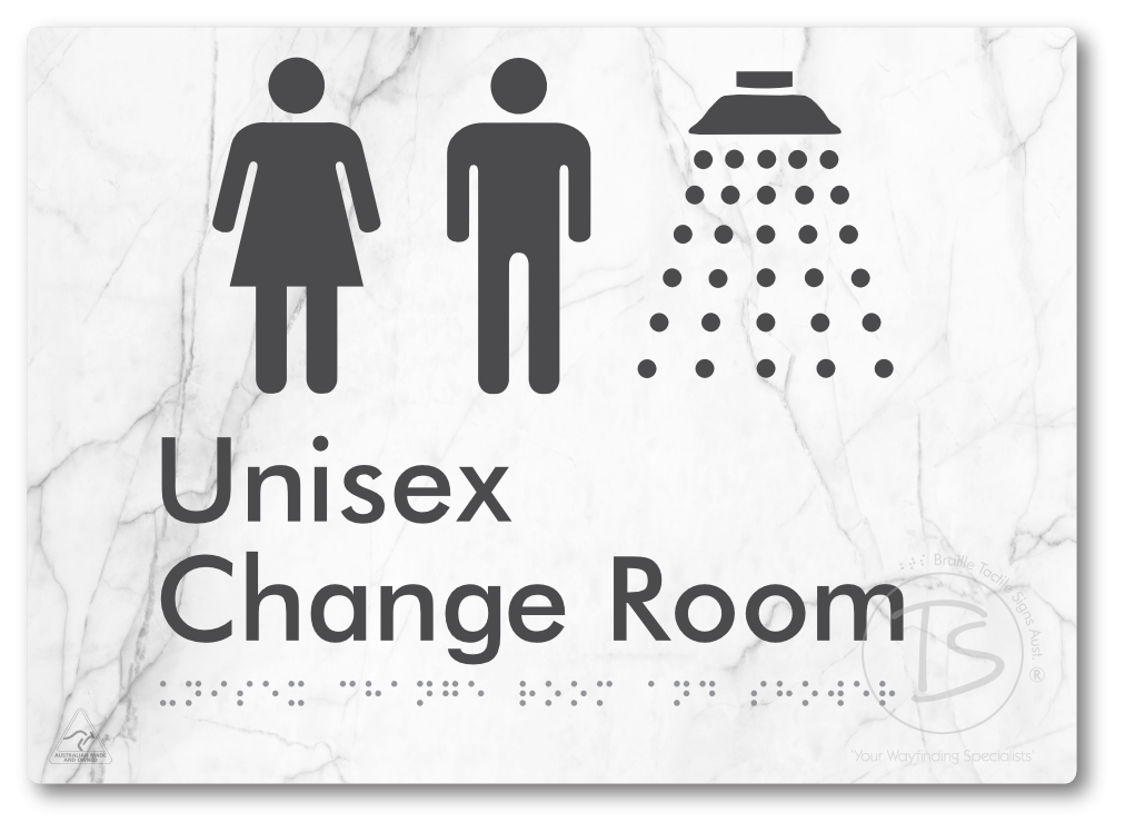 Unisex Change Room and Shower - Braille Tactile Signs Aust.
