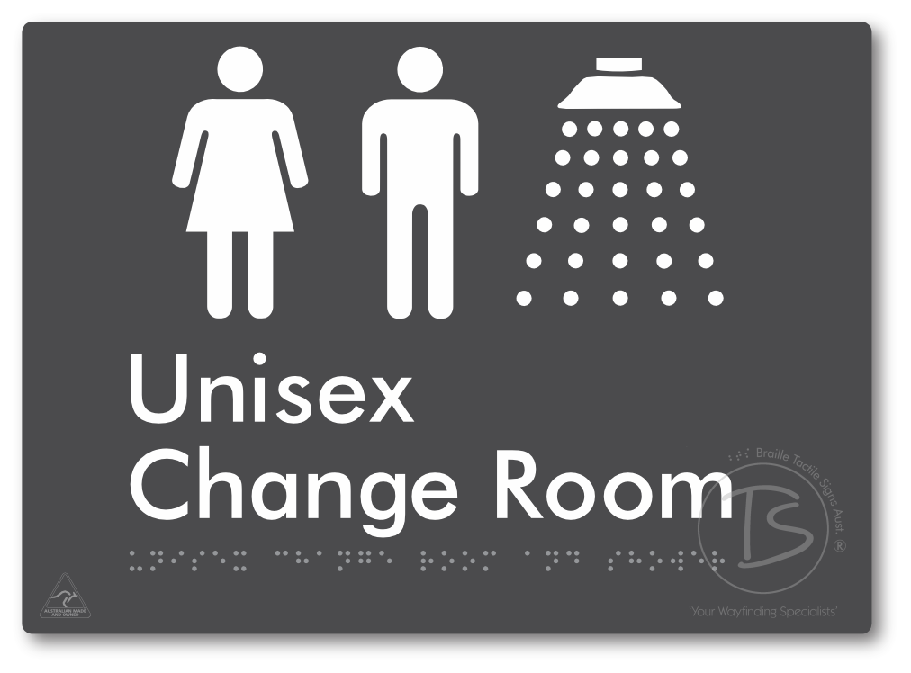 Unisex Change Room and Shower - Braille Tactile Signs Aust.