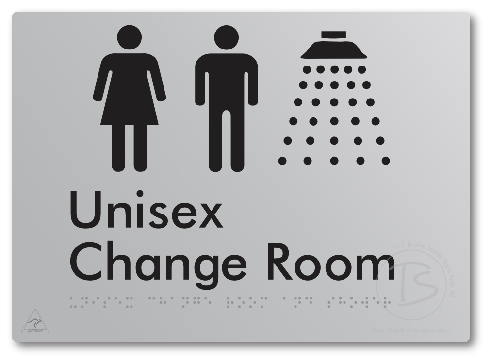 Unisex Change Room and Shower - Braille Tactile Signs Aust.
