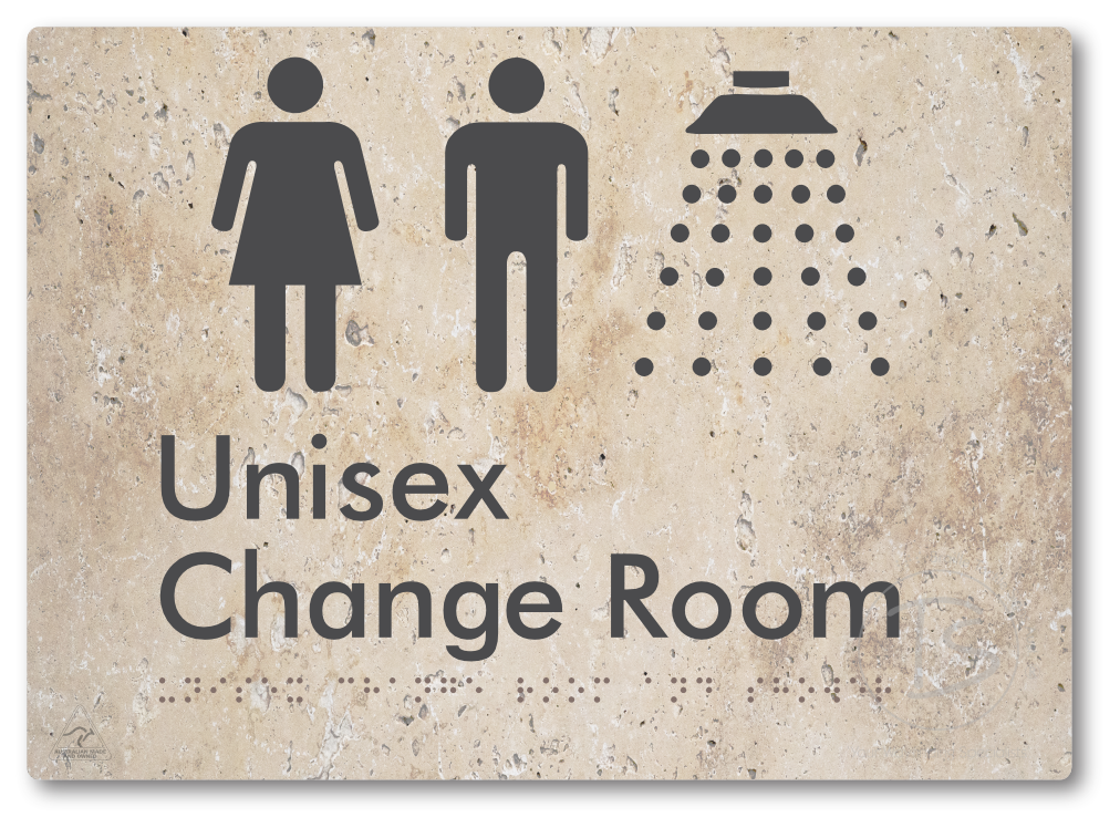 Unisex Change Room and Shower - Braille Tactile Signs Aust.