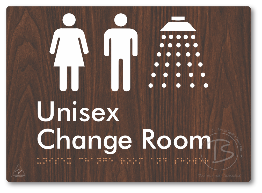 Unisex Change Room and Shower - Braille Tactile Signs Aust.