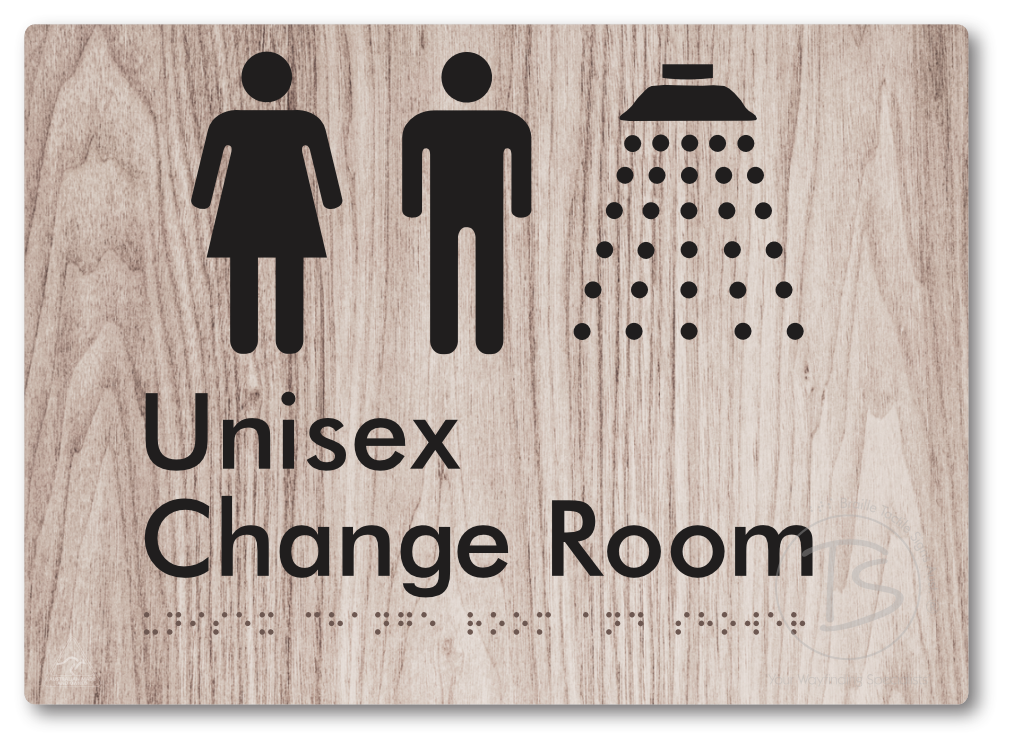 Unisex Change Room and Shower - Braille Tactile Signs Aust.