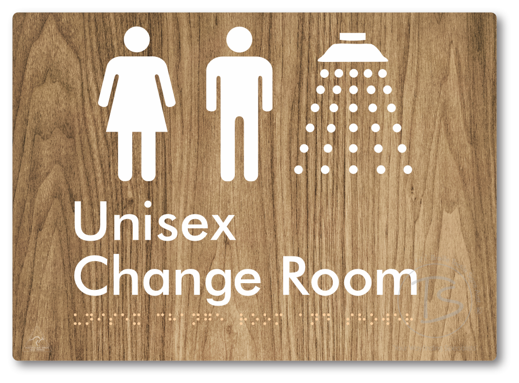 Unisex Change Room and Shower - Braille Tactile Signs Aust.