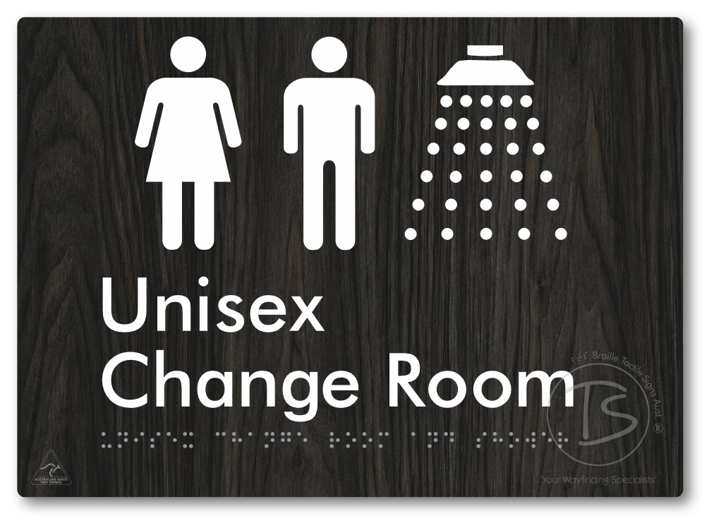 Unisex Change Room and Shower - Braille Tactile Signs Aust.