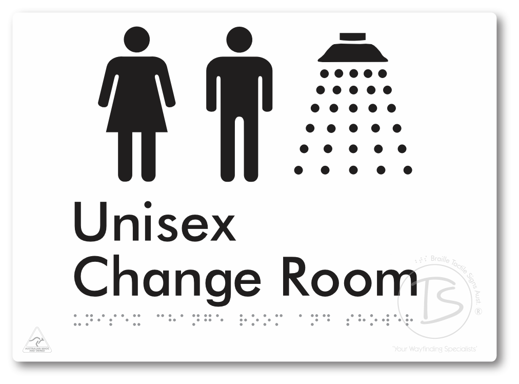 Unisex Change Room and Shower - Braille Tactile Signs Aust.
