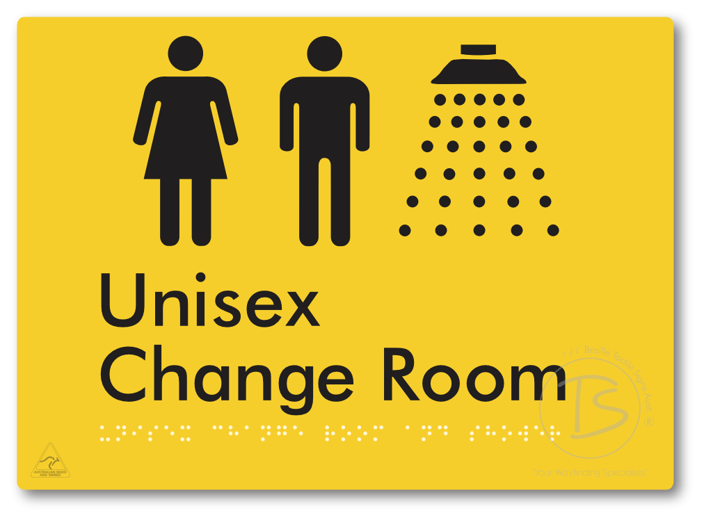 Unisex Change Room and Shower - Braille Tactile Signs Aust.