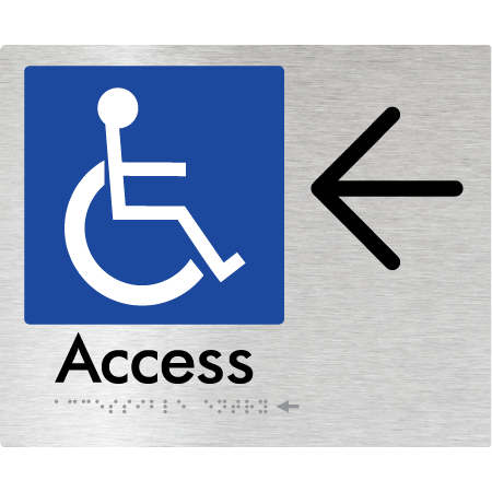 Accessible Entry w/ Large Arrow: - Braille Tactile Signs Aust.