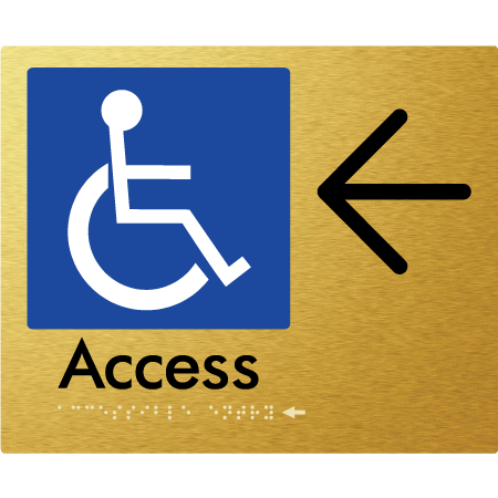 Accessible Entry w/ Large Arrow: - Braille Tactile Signs Aust.