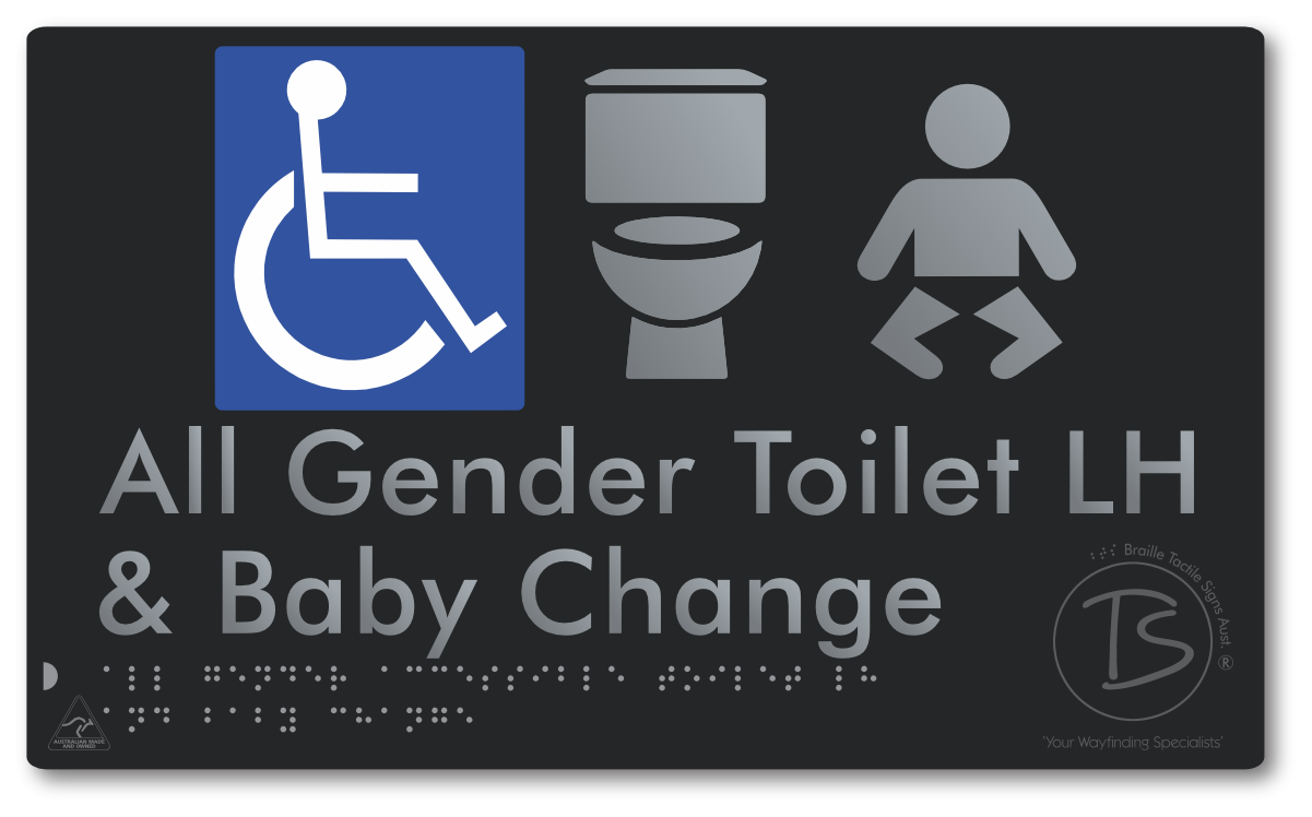 All Gender Accessible Toilet LH or RH & Baby Change