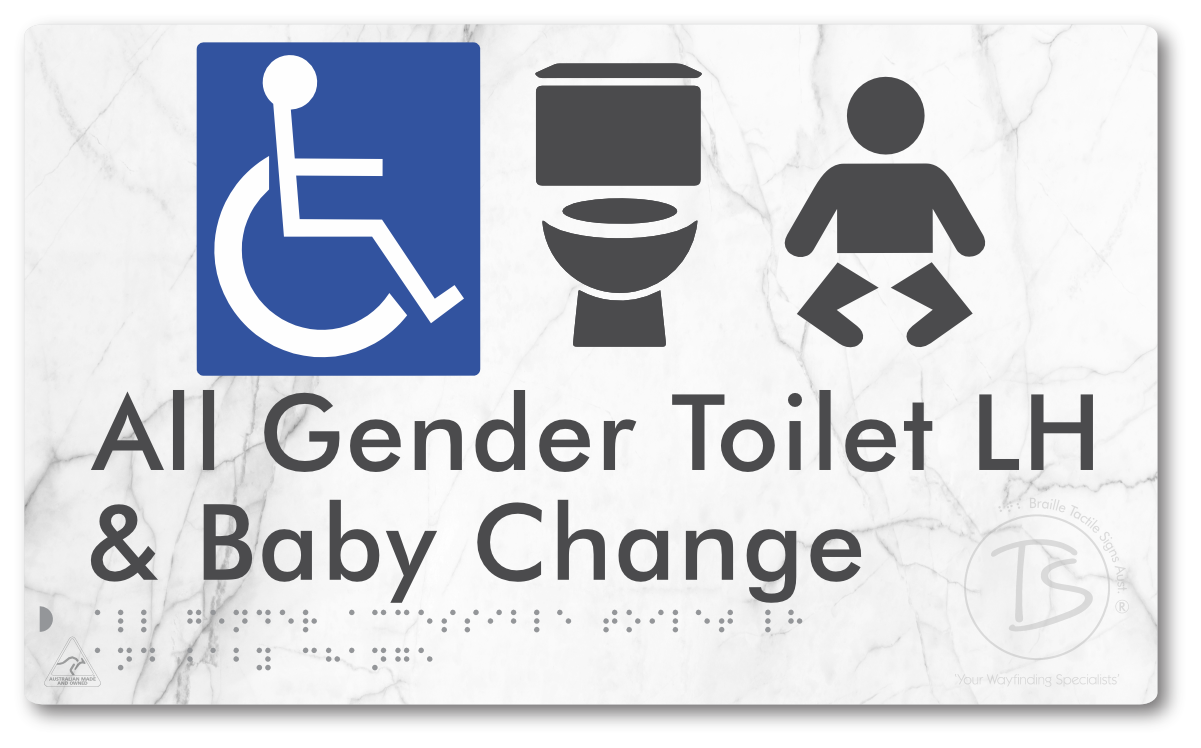 All Gender Accessible Toilet LH or RH & Baby Change