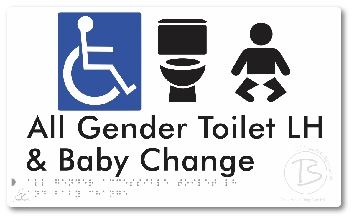 All Gender Accessible Toilet LH or RH & Baby Change
