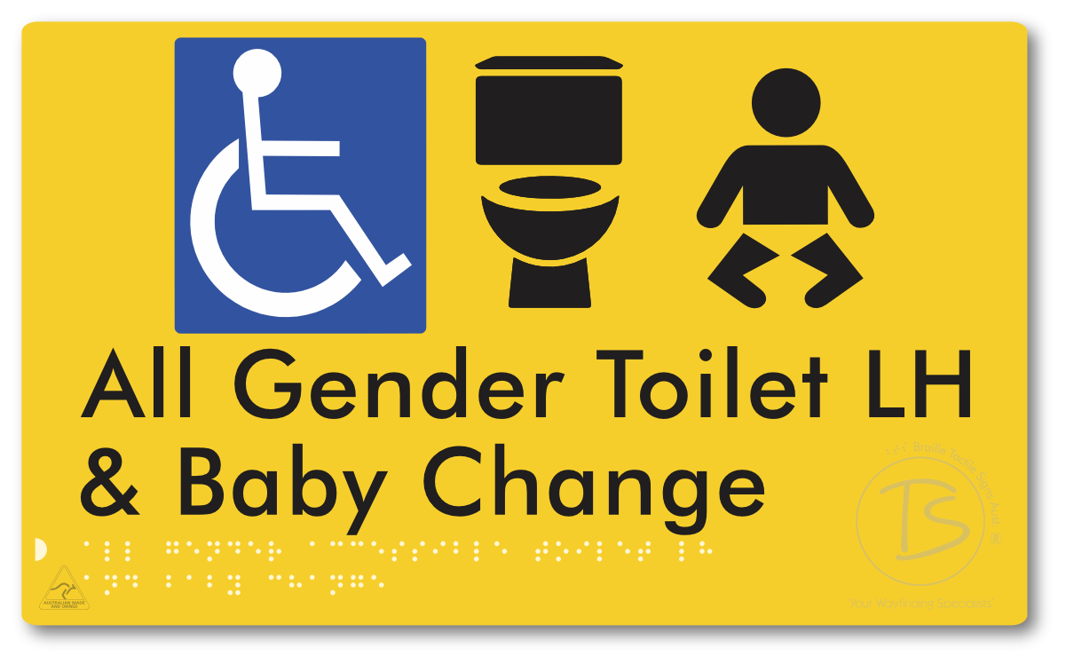 All Gender Accessible Toilet LH or RH & Baby Change