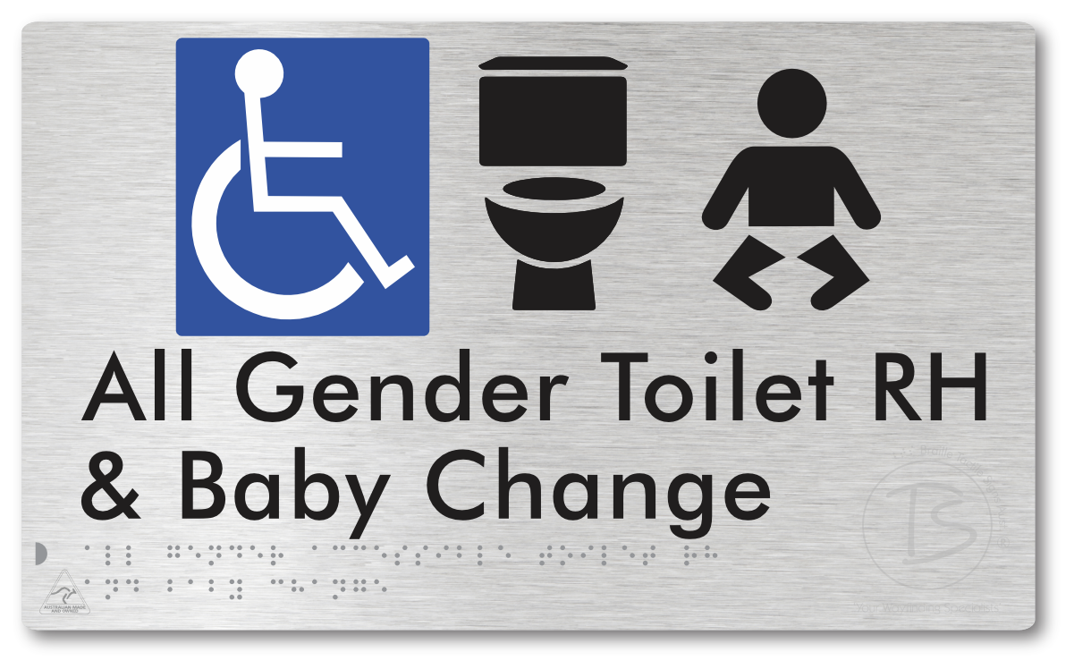All Gender Accessible Toilet LH or RH & Baby Change