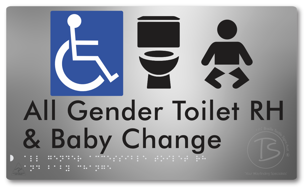 All Gender Accessible Toilet LH or RH & Baby Change