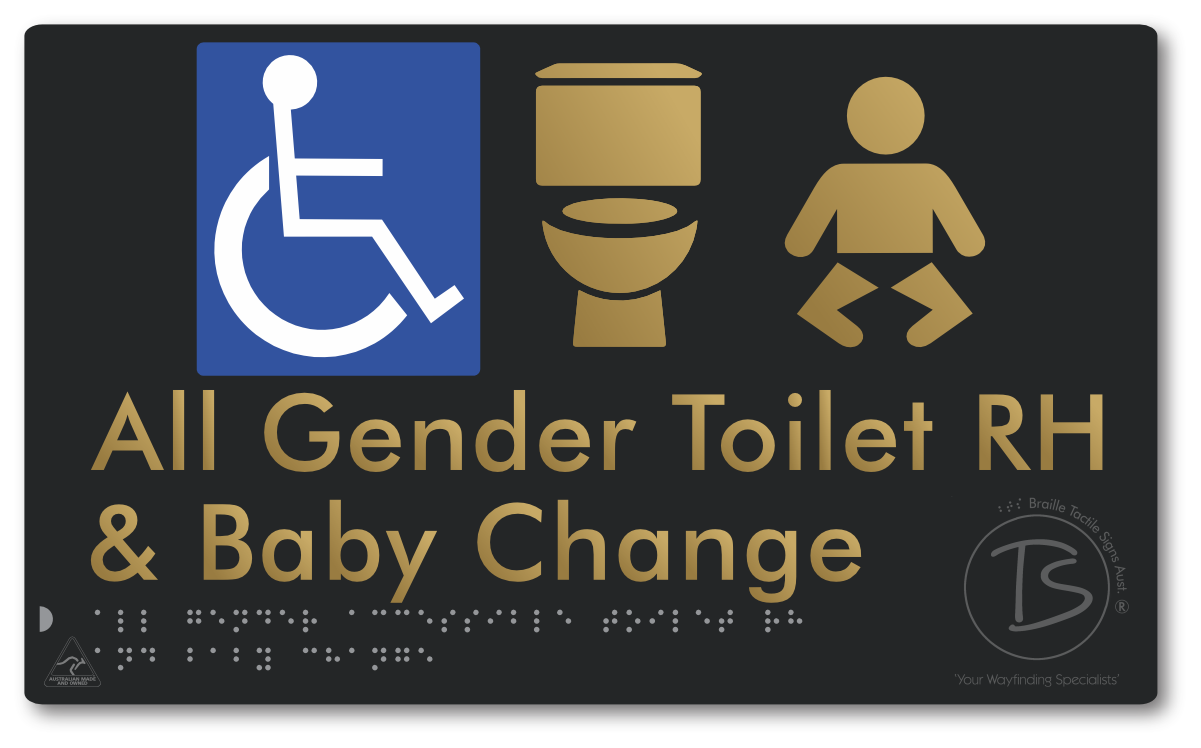 All Gender Accessible Toilet LH or RH & Baby Change