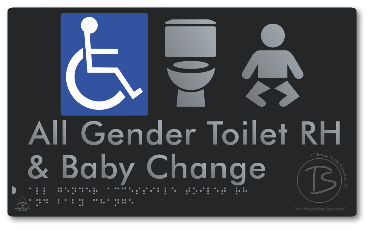 All Gender Accessible Toilet LH or RH & Baby Change