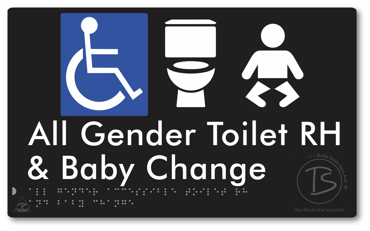 All Gender Accessible Toilet LH or RH & Baby Change