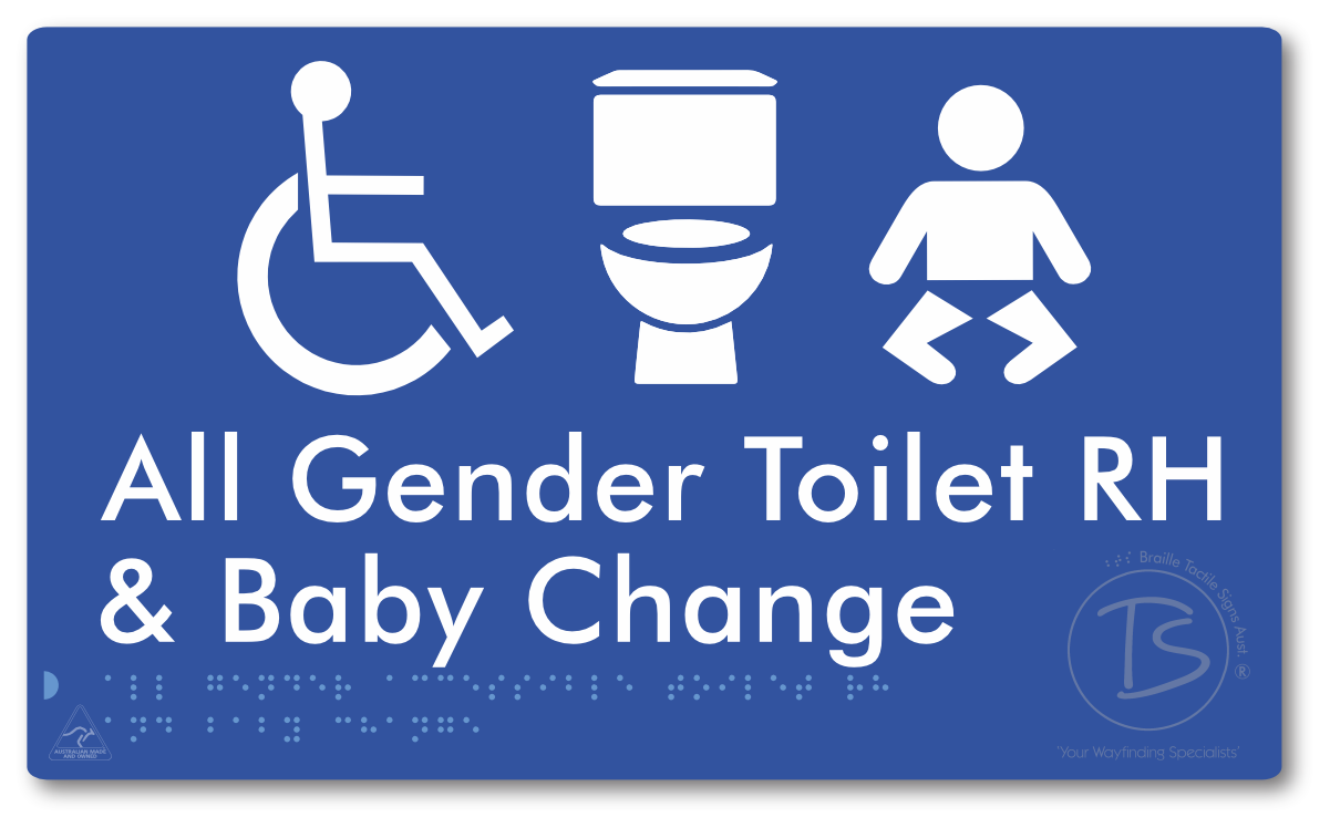 All Gender Accessible Toilet LH or RH & Baby Change