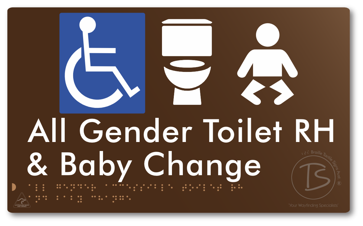 All Gender Accessible Toilet LH or RH & Baby Change