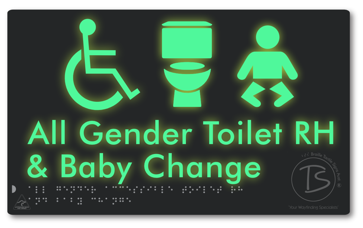 All Gender Accessible Toilet LH or RH & Baby Change