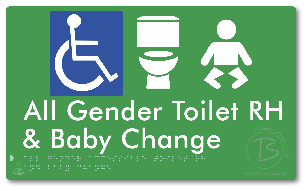 All Gender Accessible Toilet LH or RH & Baby Change