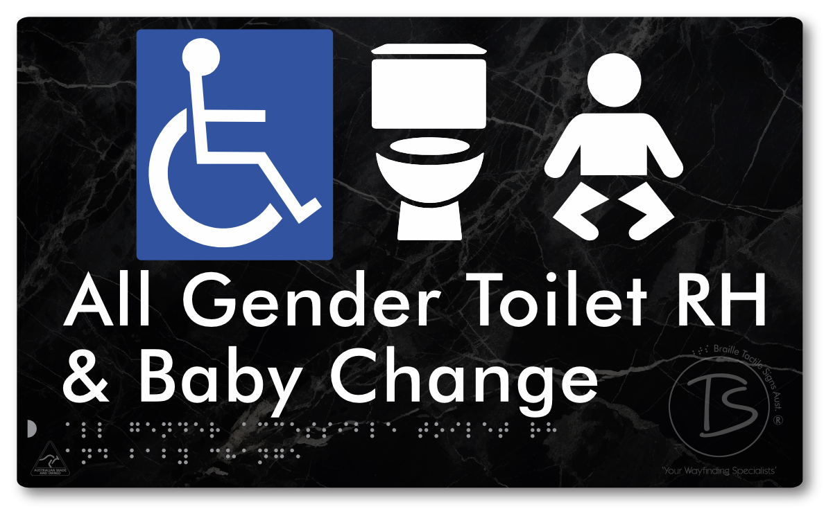 All Gender Accessible Toilet LH or RH & Baby Change