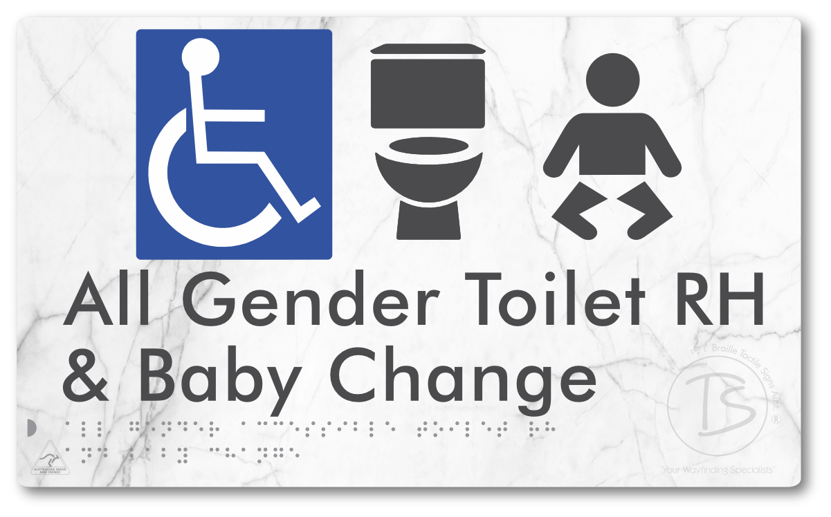 All Gender Accessible Toilet LH or RH & Baby Change