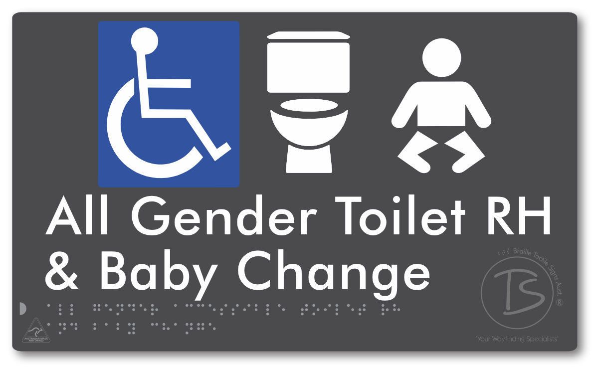 All Gender Accessible Toilet LH or RH & Baby Change