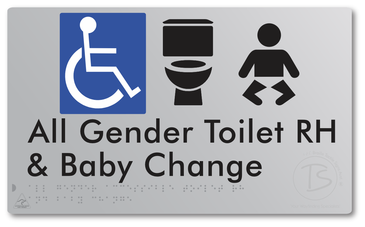 All Gender Accessible Toilet LH or RH & Baby Change