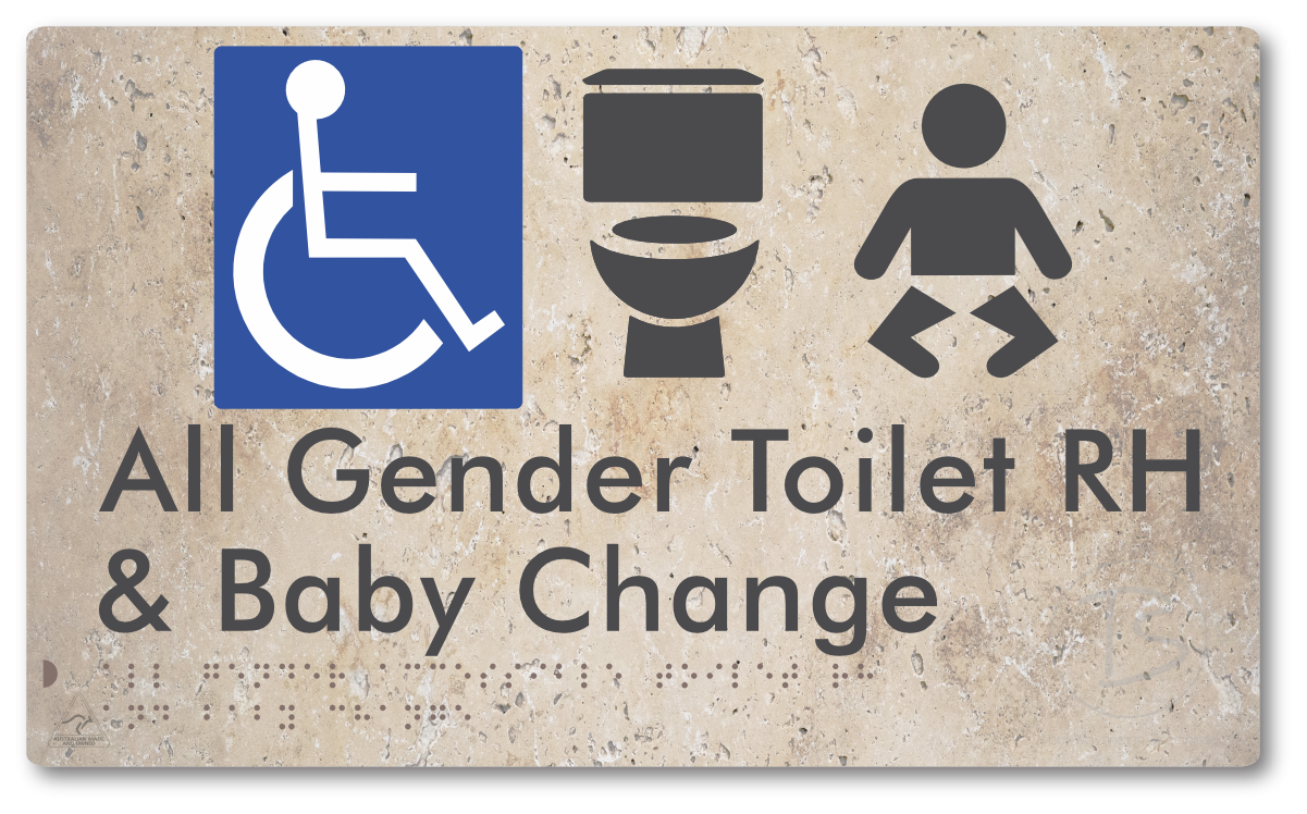 All Gender Accessible Toilet LH or RH & Baby Change
