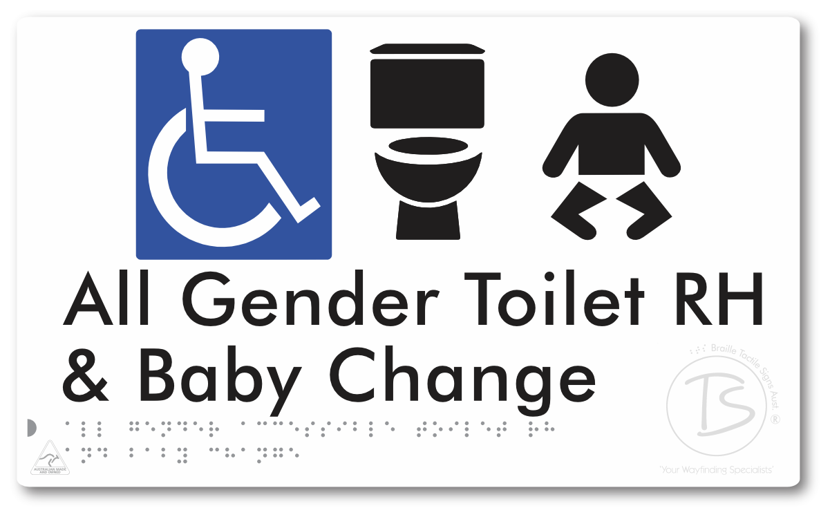 All Gender Accessible Toilet LH or RH & Baby Change