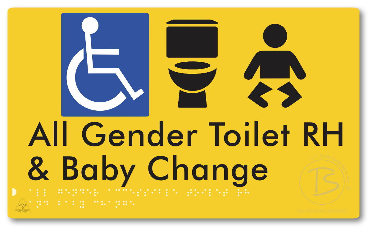 All Gender Accessible Toilet LH or RH & Baby Change