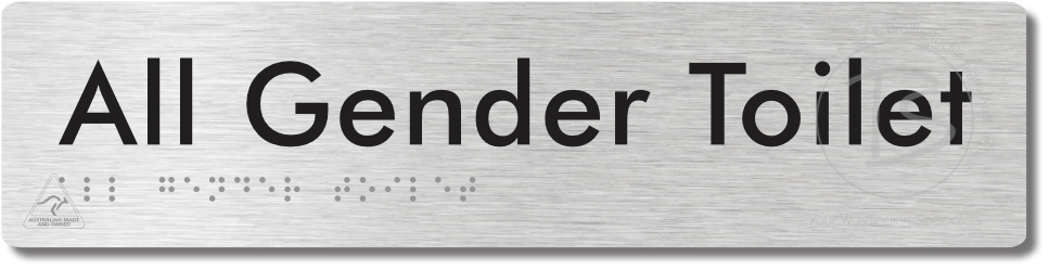 All Gender Toilet - Braille Tactile Signs Aust.