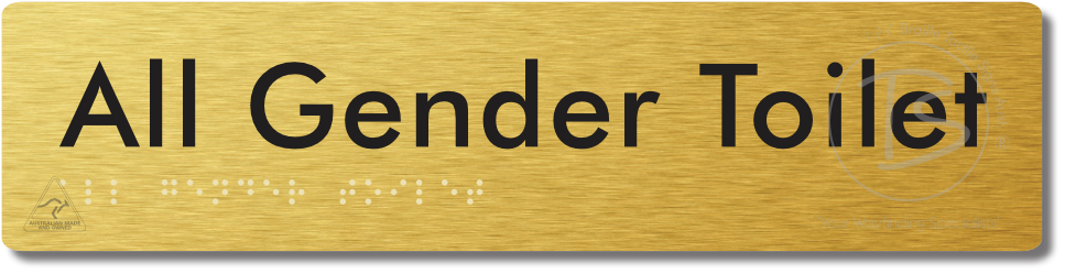 All Gender Toilet - Braille Tactile Signs Aust.