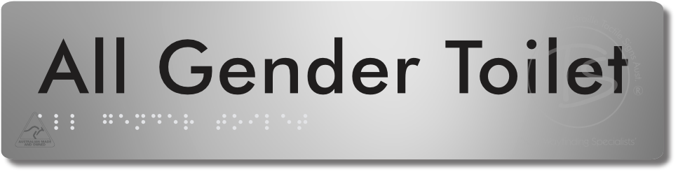 All Gender Toilet - Braille Tactile Signs Aust.
