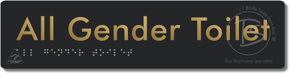 All Gender Toilet - Braille Tactile Signs Aust.
