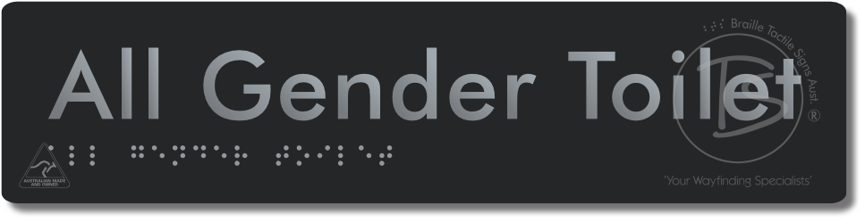 All Gender Toilet - Braille Tactile Signs Aust.