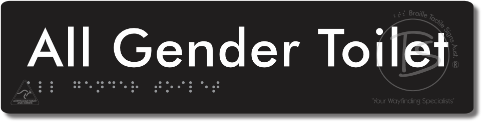 All Gender Toilet - Braille Tactile Signs Aust.