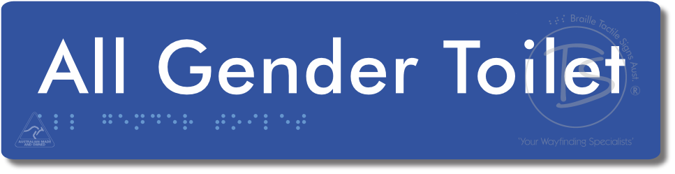 All Gender Toilet - Braille Tactile Signs Aust.